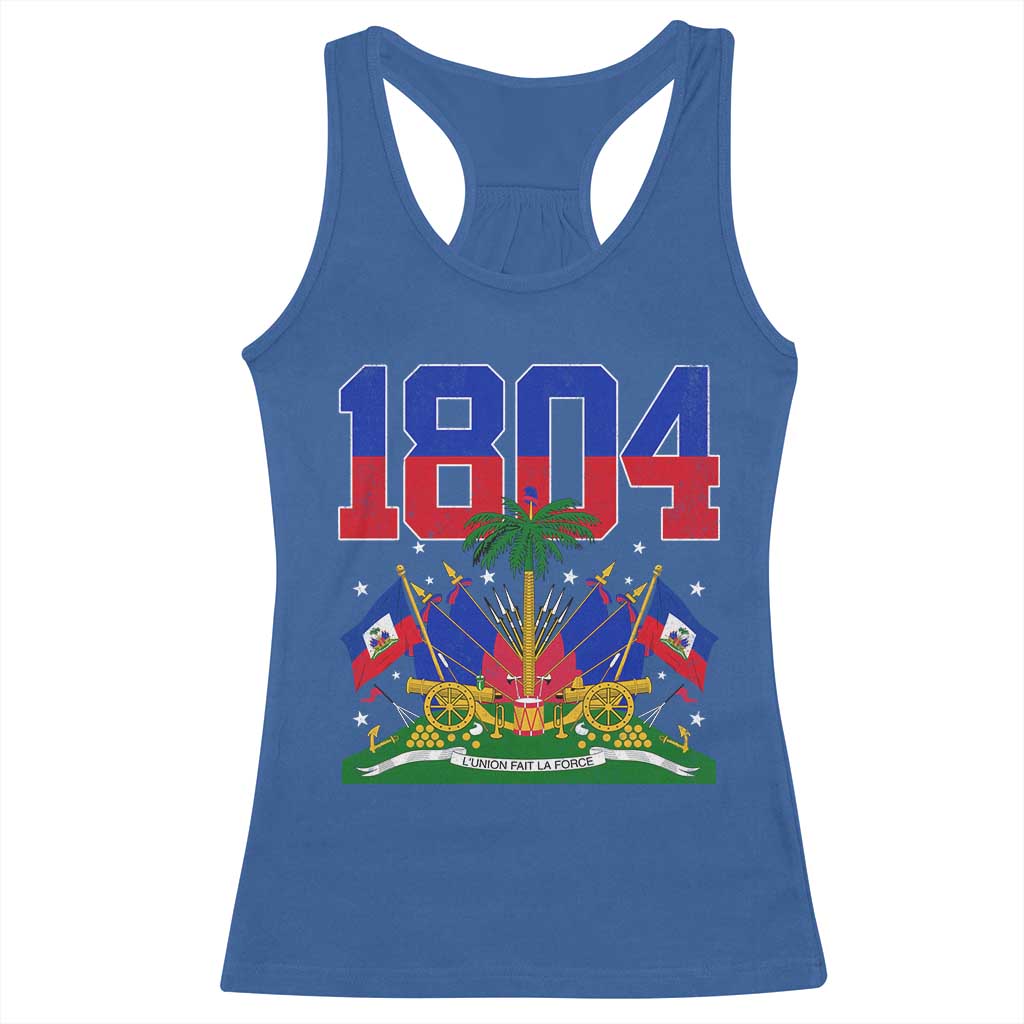 Haitian Revolution 1804 Racerback Tank Top Haiti Flag Independence Day Haitian Graphic TS10 Royal Blue Print Your Wear