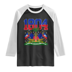 Haitian Revolution 1804 Raglan Shirt Haiti Flag Independence Day Haitian Graphic TS10 Black White Print Your Wear