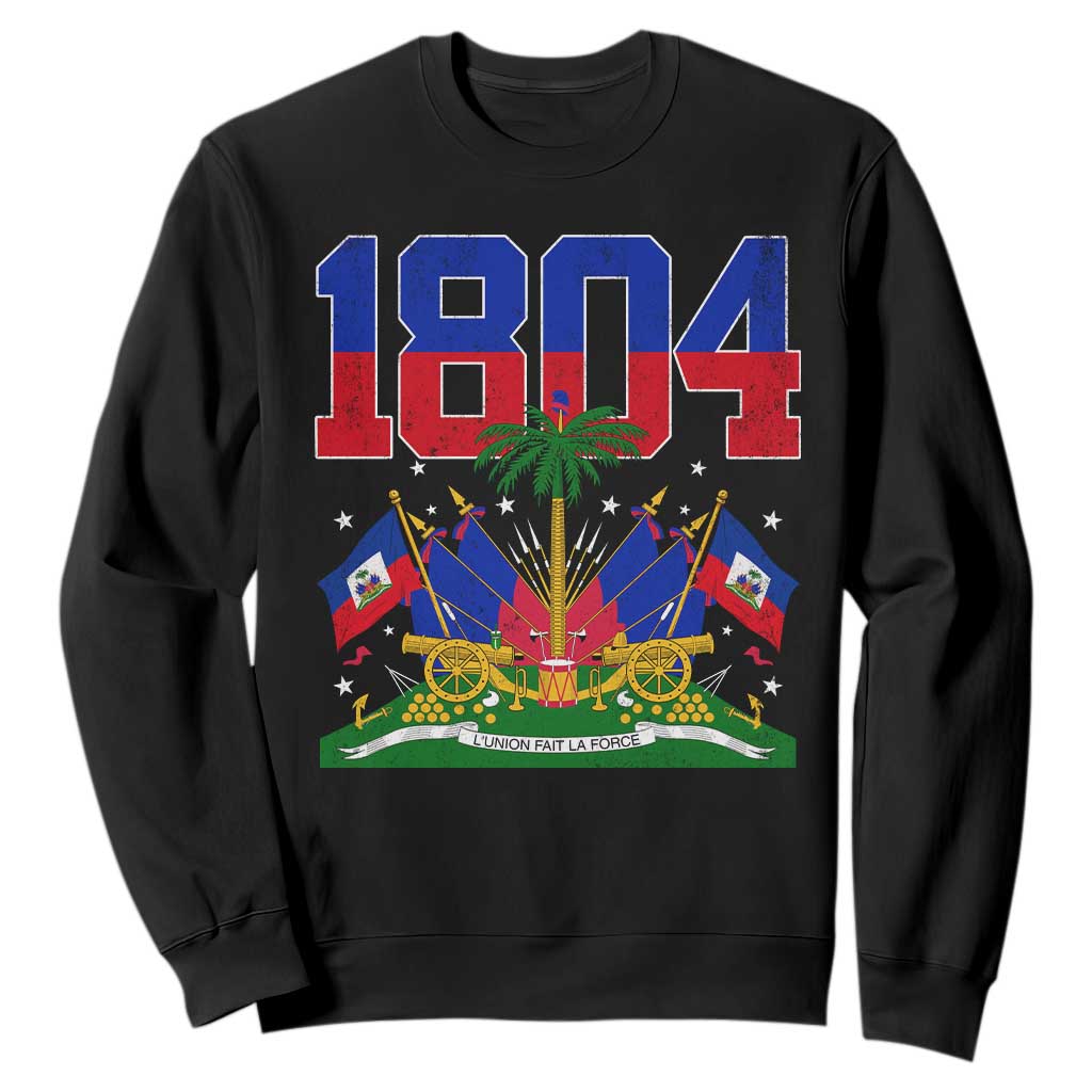 Haitian Revolution 1804 Sweatshirt Haiti Flag Independence Day Haitian Graphic TS10 Black Print Your Wear