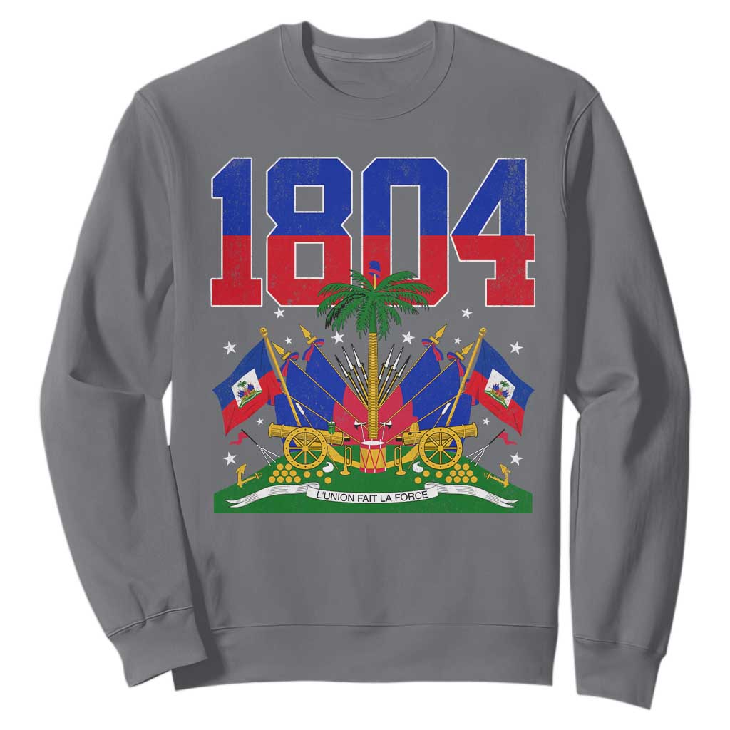 Haitian Revolution 1804 Sweatshirt Haiti Flag Independence Day Haitian Graphic TS10 Charcoal Print Your Wear