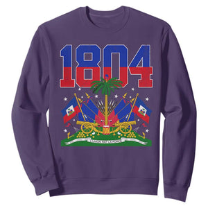 Haitian Revolution 1804 Sweatshirt Haiti Flag Independence Day Haitian Graphic TS10 Purple Print Your Wear
