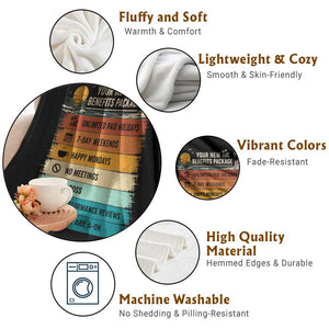 Funny Retirement Gift Throw Blanket New Benefits Package Retro Retired 2026 TS10 Print Your Wear