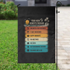 Funny Retirement Gift Garden Flag New Benefits Package Retro Retired 2026 TS10 Print Your Wear