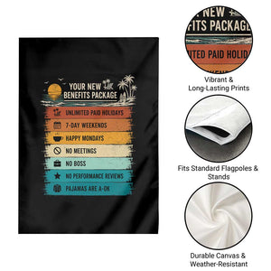 Funny Retirement Gift Garden Flag New Benefits Package Retro Retired 2026 TS10 Print Your Wear