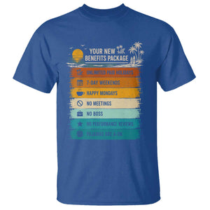 Funny Retirement Gift T Shirt New Benefits Package Retro Retired 2026 TS10 Royal Blue Print Your Wear