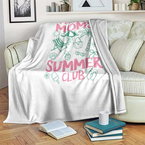 Retro Tired Moms Summer Club Throw Blanket Funny Mama Beach Vacation Gift TS10 Print Your Wear