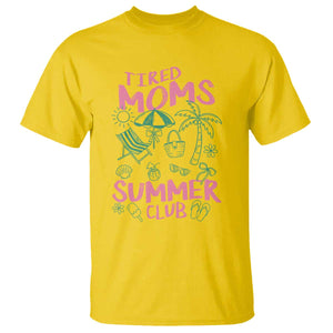 Retro Tired Moms Summer Club T Shirt Funny Mama Beach Vacation Gift TS10 Daisy Print Your Wear