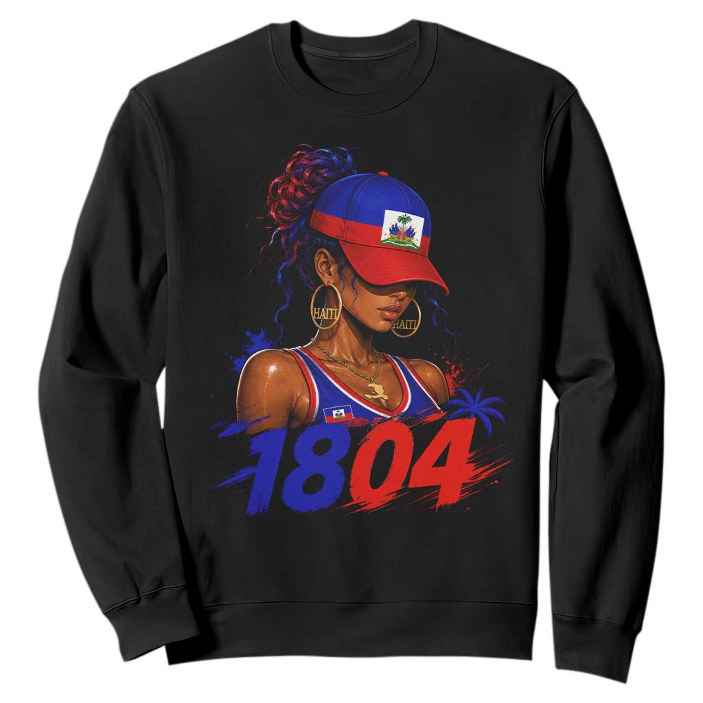 Haitian Revolution 1804 Sweatshirt Haiti Flag Independence Day Haitian Girl Graphic TS10 Black Print Your Wear