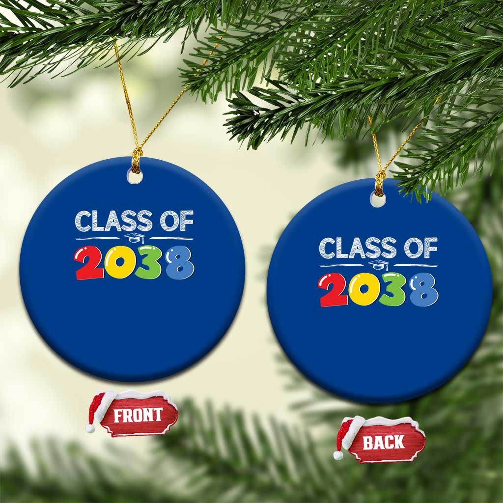 Class of 2038 Ceramic Ornament Grow With Me Kindergarten TS10 1pc Blue Print Your Wear