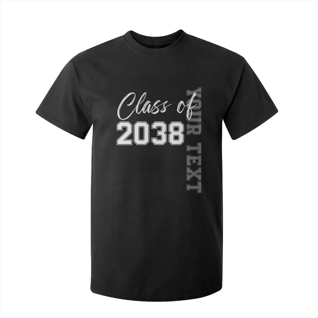Personalized Class of 2038 T Shirt For Kid Custom Name Grow With Me Count Down Graduating TS10 Black Print Your Wear