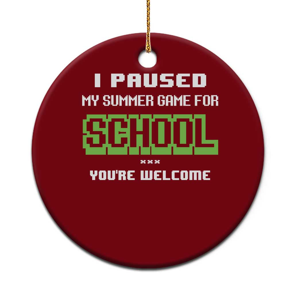 Funny Bruh Back To School Ceramic Ornament Here We Go Again Happy First Day Of School TS10 1pc Red Print Your Wear