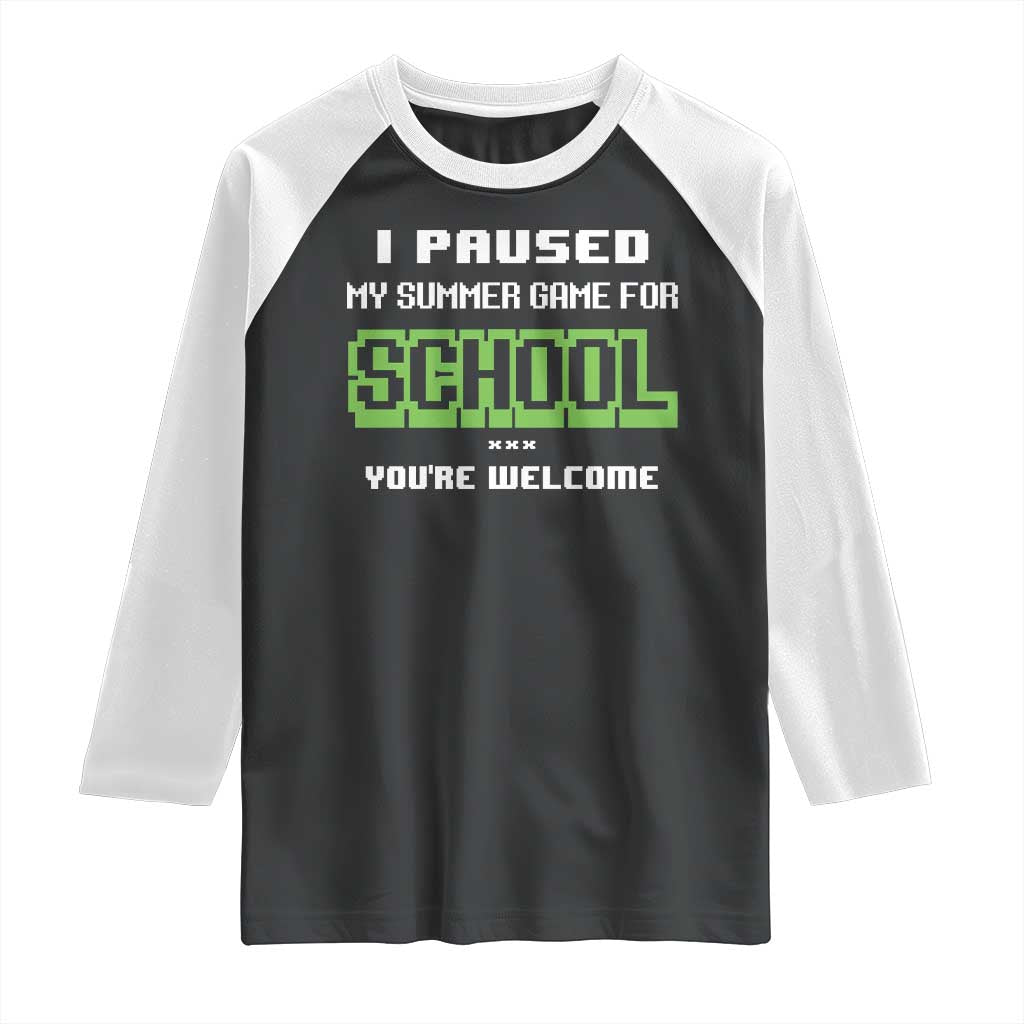 Funny Bruh Back To School Raglan Shirt Here We Go Again Happy First Day Of School TS10 Black White Print Your Wear