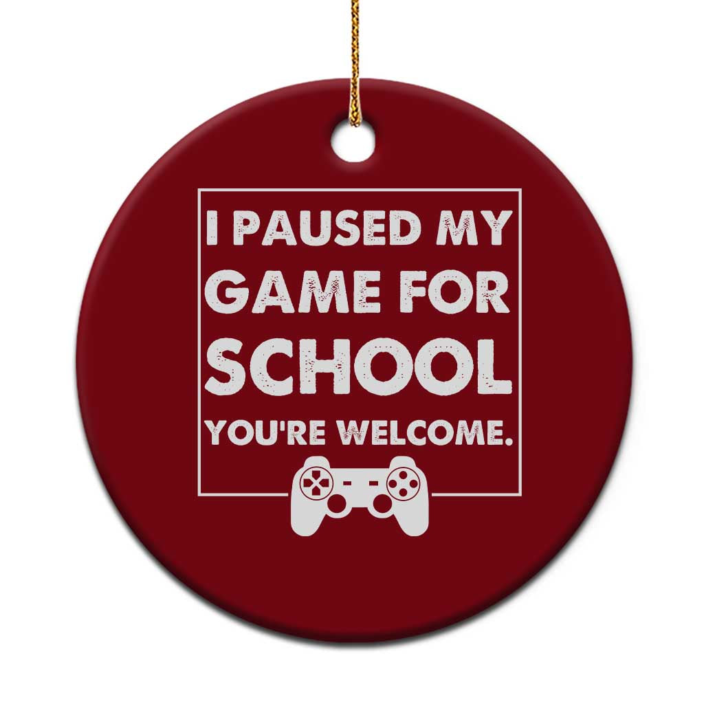 Funny Gamer Back to School Ceramic Ornament Funny Boys Video Gaming TS10 1pc Red Print Your Wear