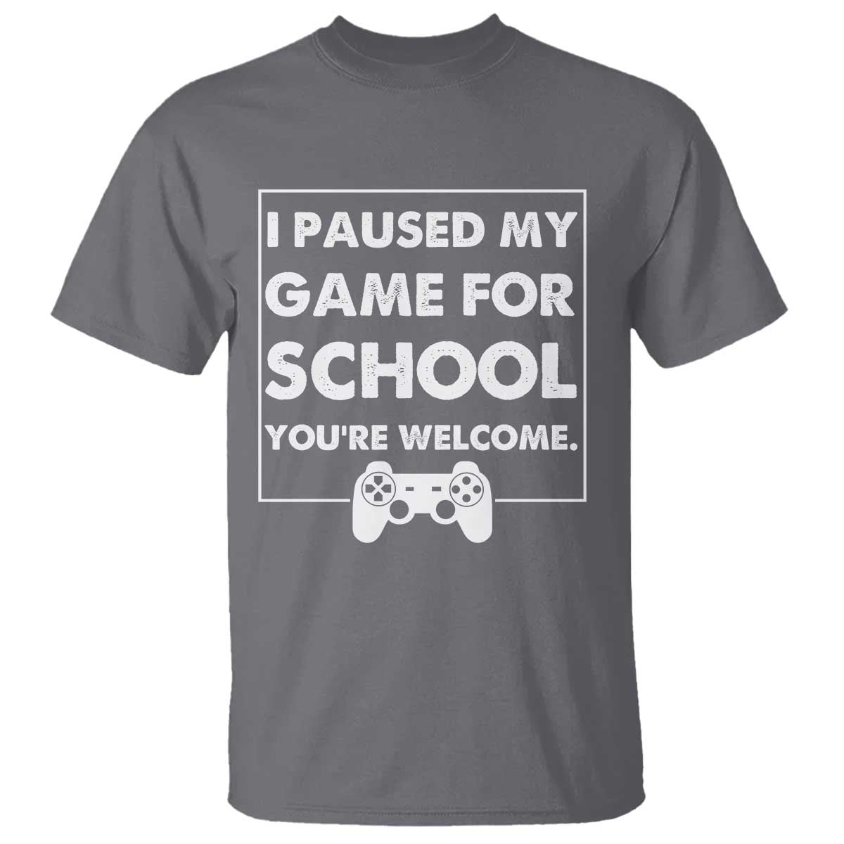 Funny Gamer Back to School T Shirt Funny Boys Video Gaming TS10 Charcoal Print Your Wear