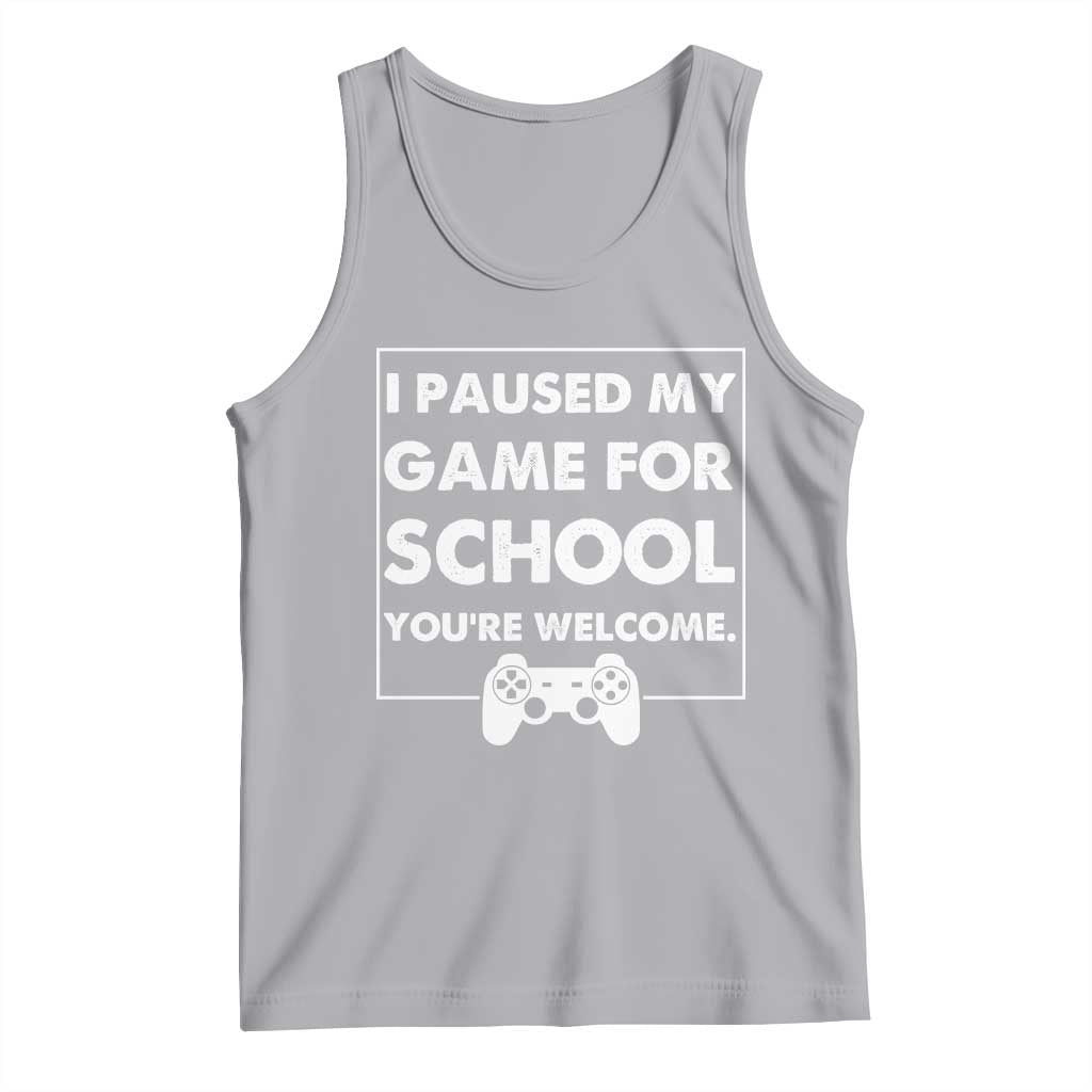 Funny Gamer Back to School Tank Top Funny Boys Video Gaming TS10 Athletic Heather Print Your Wear