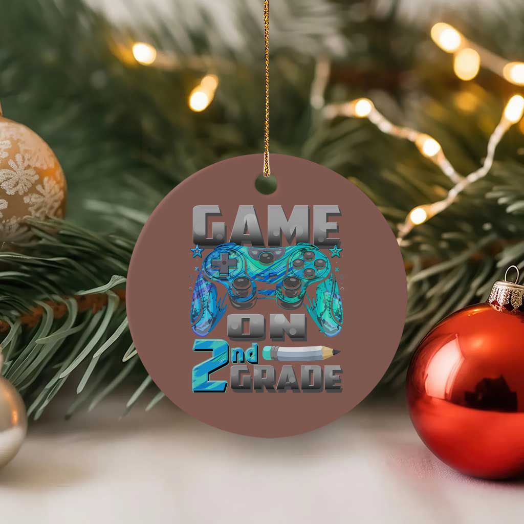 Back to School 2nd Grade Gamer Ceramic Ornament Boys Kids Back To School First Day TS10 1pc Mocha Print Your Wear