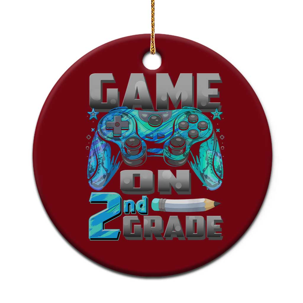 Back to School 2nd Grade Gamer Ceramic Ornament Boys Kids Back To School First Day TS10 1pc Red Print Your Wear