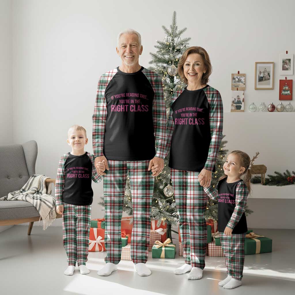 Back To School Teacher Plaid Pajama Set Funny Youre In The Right Class TS10 Christmas Plaid Print Your Wear