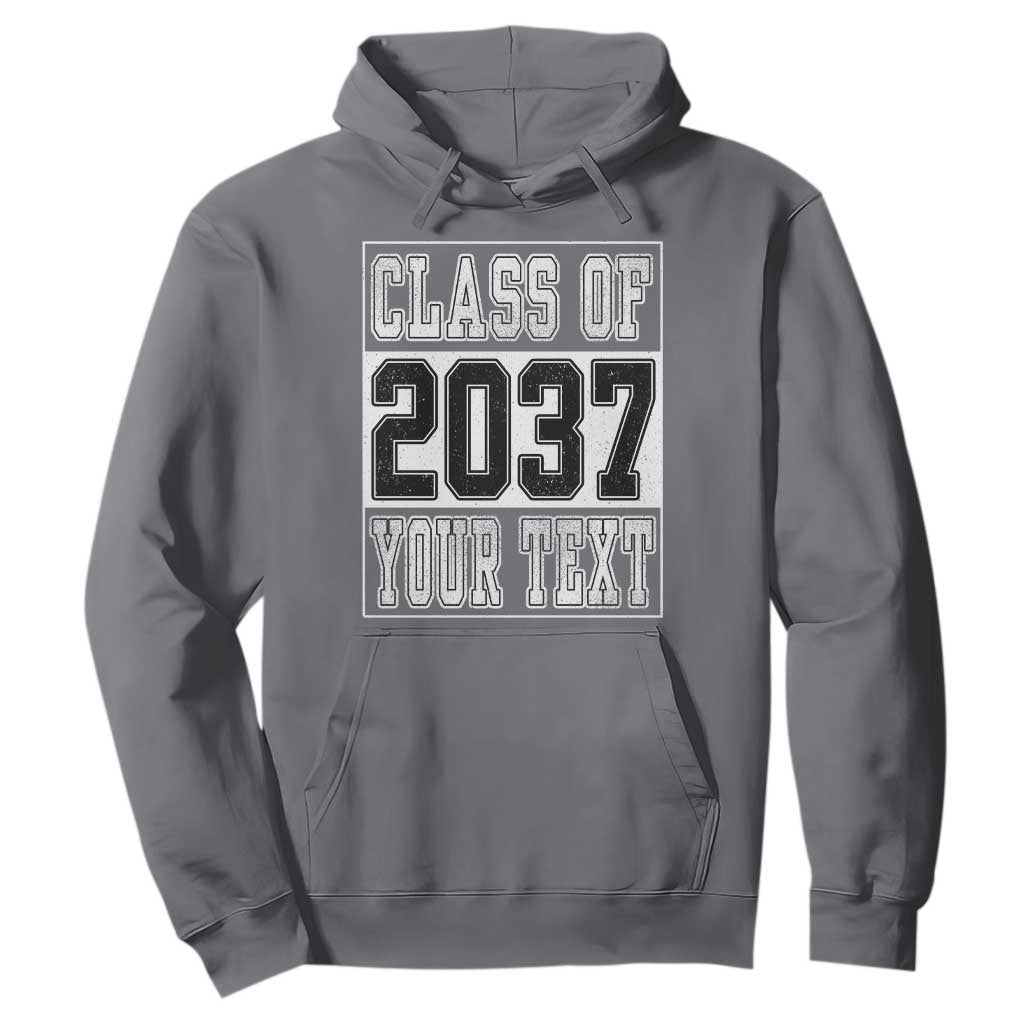 Personalized Class of 2037 Hoodie Custom Name Grow With Me To Graduation TS10 Charcoal Print Your Wear