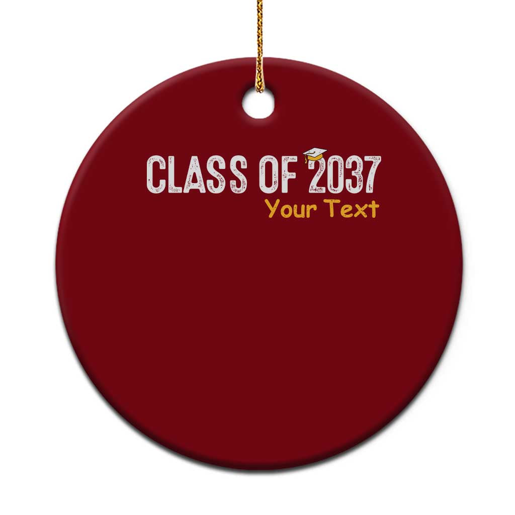Personalized Class of 2037 Ceramic Ornament Custom Name Grow With Me Graduation TS10 1pc Red Print Your Wear