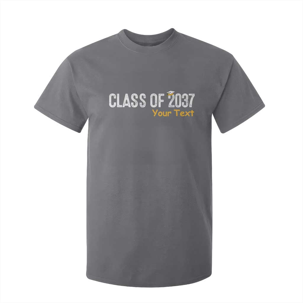 Personalized Class of 2037 T Shirt For Kid Custom Name Grow With Me Graduation TS10 Charcoal Print Your Wear