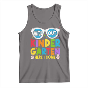Back to School Kinder Tank Top Funny Kindergarten Teacher Team TS10 Deep Heather Print Your Wear