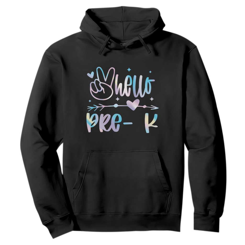 Hello Pre-k Hoodie Back To School Cute Tie Dye TS10 Black Print Your Wear