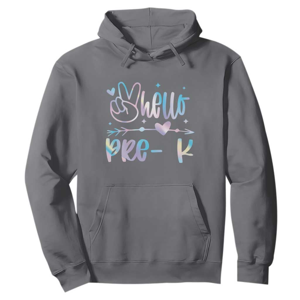 Hello Pre-k Hoodie Back To School Cute Tie Dye TS10 Charcoal Print Your Wear