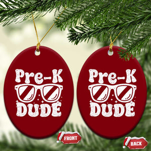Pre-k Dude Ceramic Ornament Funny Back to School First Day of Preschool TS10 Print Your Wear