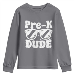 Pre-k Dude Youth Sweatshirt Funny Back to School First Day of Preschool TS10 Charcoal Print Your Wear