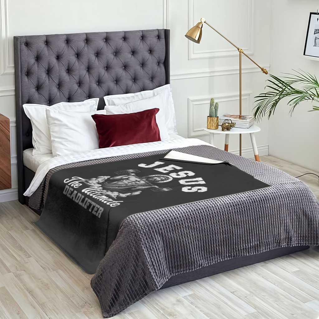 Jesus Deadlifting Throw Blanket The Ultimate Deadlifter Christian TS10 Print Your Wear