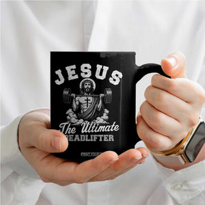Jesus Deadlifting Coffee Mug The Ultimate Deadlifter Christian TS10 Print Your Wear