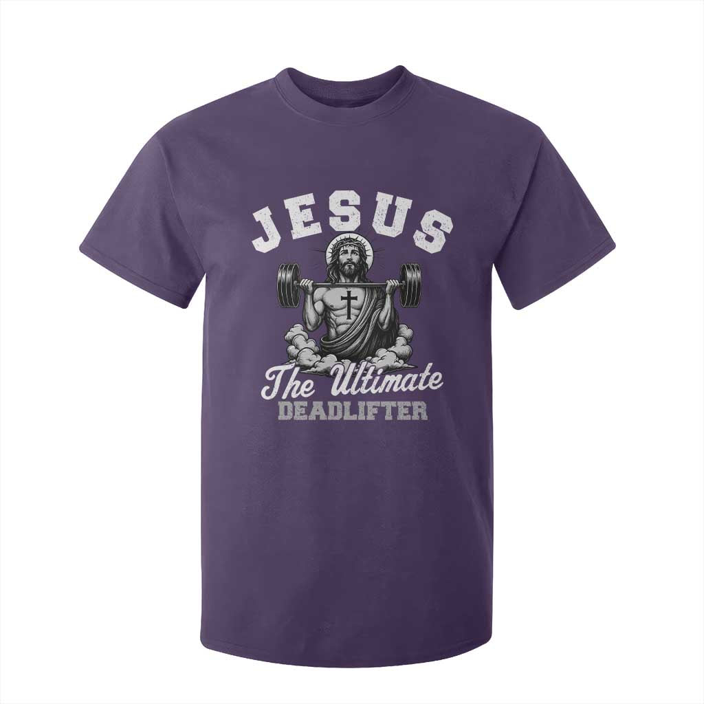 Jesus Deadlifting T Shirt For Kid The Ultimate Deadlifter Christian TS10 Purple Print Your Wear