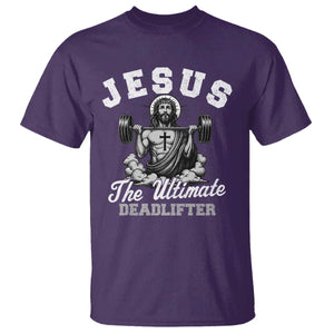 Jesus Deadlifting T Shirt The Ultimate Deadlifter Christian TS10 Purple Print Your Wear