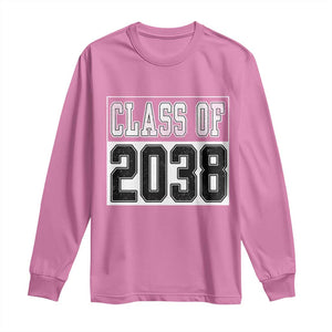 Class of 2038 Long Sleeve Shirt Grow With Me To Graduation TS10 Azalea Print Your Wear