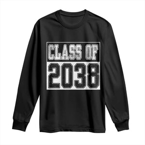 Class of 2038 Long Sleeve Shirt Grow With Me To Graduation TS10 Black Print Your Wear