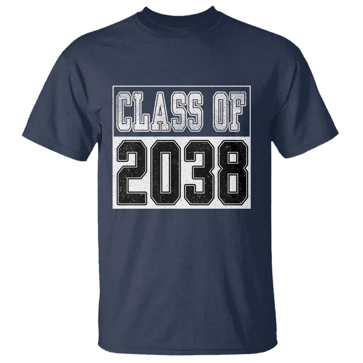 Class of 2038 T Shirt Grow With Me To Graduation TS10 Navy Print Your Wear