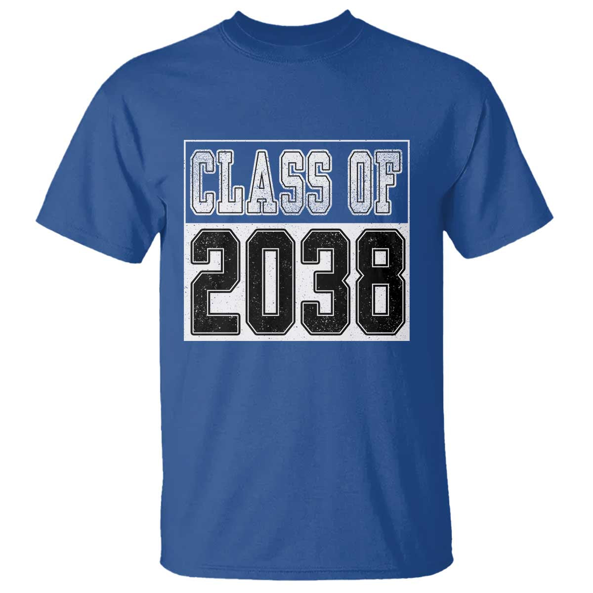Class of 2038 T Shirt Grow With Me To Graduation TS10 Royal Blue Print Your Wear