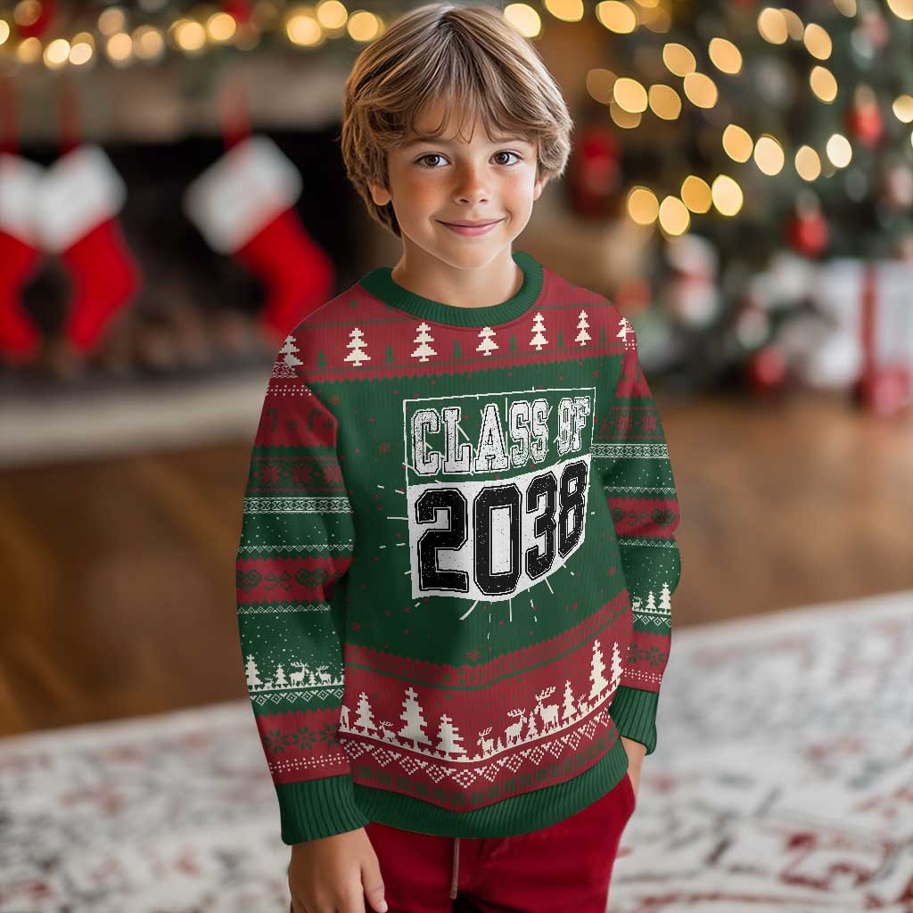 Class of 2038 Knit Sweatshirt Grow With Me To Graduation TS10 Christmas Print Your Wear