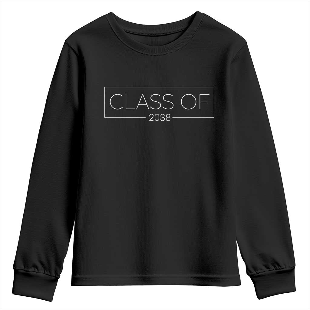 Class of 2037 Youth Sweatshirt Grow With Me First Day of School Graduation Gift TS10 Black Print Your Wear