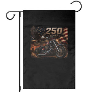 Retro Biker USA 250th Anniversary Garden Flag American Flag Motorcycle Eagle Independence Day TS10 Black Print Your Wear