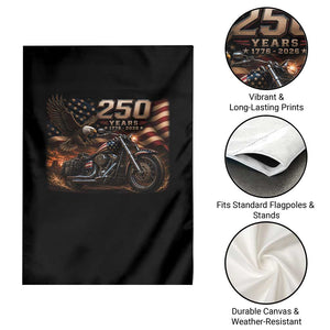Retro Biker USA 250th Anniversary Garden Flag American Flag Motorcycle Eagle Independence Day TS10 Print Your Wear