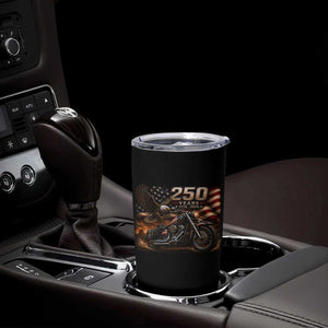 Retro Biker USA 250th Anniversary Tumbler Cup American Flag Motorcycle Eagle Independence Day TS10 Print Your Wear