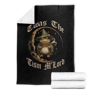 Twas the Tism MLord Frog Throw Blanket Funny Anti Social Meme TS10 Black Print Your Wear