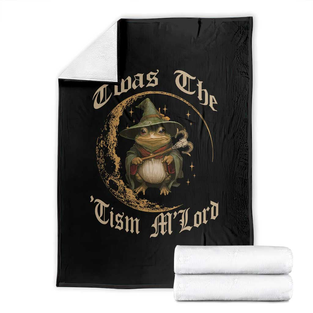 Twas the Tism MLord Frog Throw Blanket Funny Anti Social Meme TS10 Black Print Your Wear