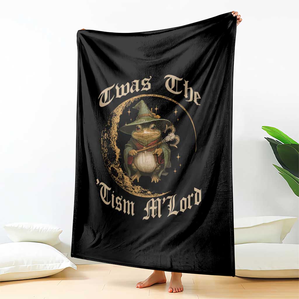 Twas the Tism MLord Frog Throw Blanket Funny Anti Social Meme TS10 Print Your Wear
