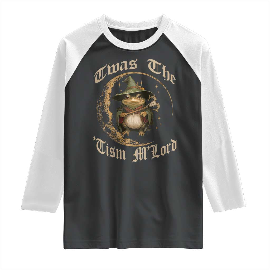 Twas the Tism MLord Frog Raglan Shirt Funny Anti Social Meme TS10 Black White Print Your Wear