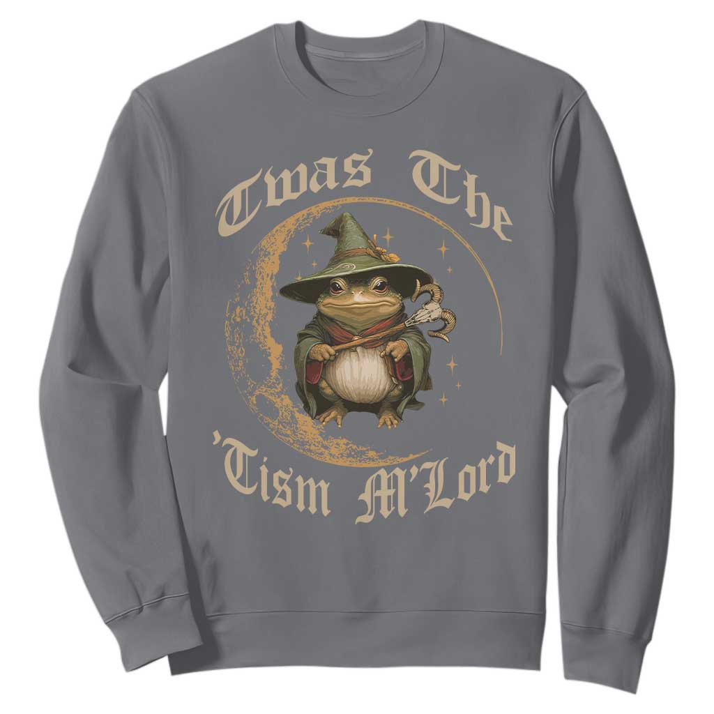 Twas the Tism MLord Frog Sweatshirt Funny Anti Social Meme TS10 Charcoal Print Your Wear