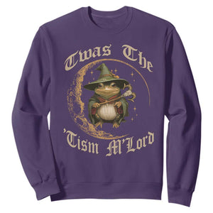 Twas the Tism MLord Frog Sweatshirt Funny Anti Social Meme TS10 Purple Print Your Wear