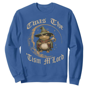Twas the Tism MLord Frog Sweatshirt Funny Anti Social Meme TS10 Royal Blue Print Your Wear